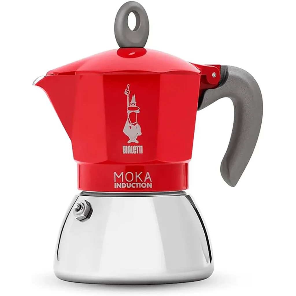 Cafetera Bialetti Moka Induction roja con base de acero para inducción