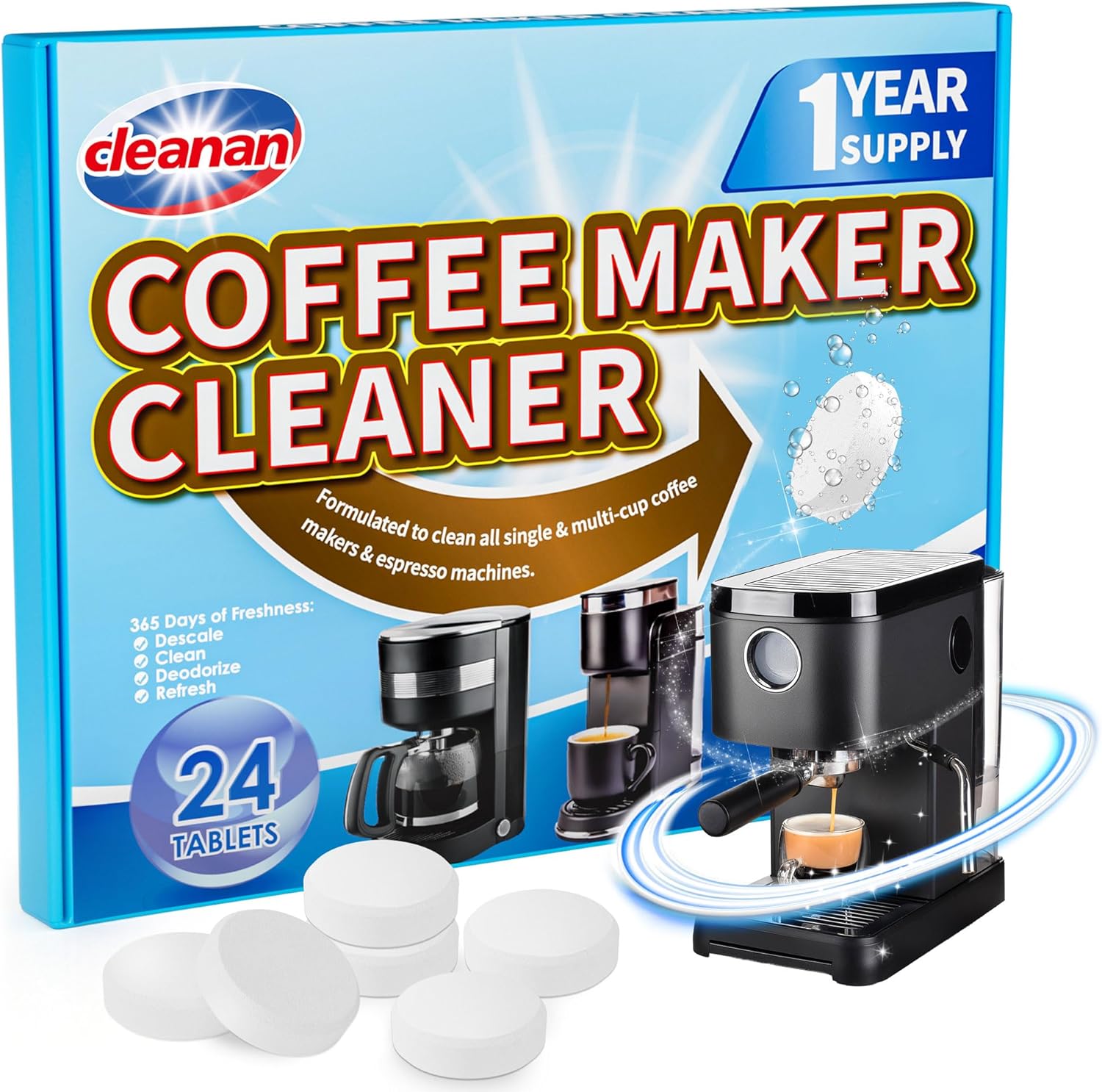 Tabletas de ácido cítrico para descalcificar cafeteras